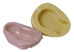MEDLINE INDUSTRIES DYND80254 Pontoon Bedpans with Back Pocket - Mauve - 1 Case
