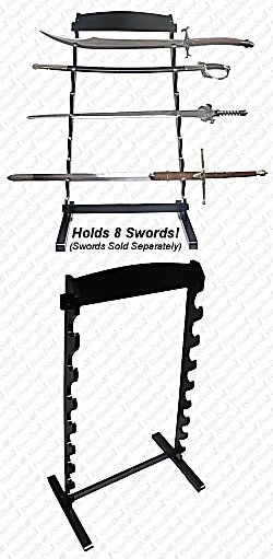 Poker 20FS8T 8 Piece Painted Black Sword Free Stand