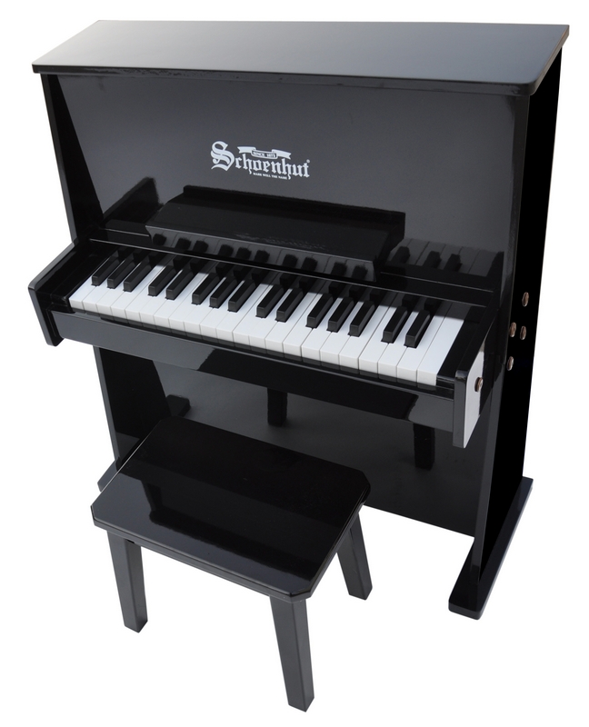 Toy Piano 3798b 37 Key Black Day Care Durable With Bench