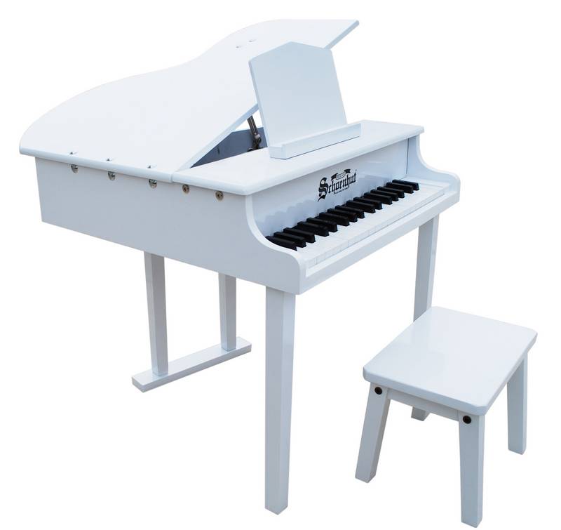 Toy Piano 379w 37 Key White Concert Grand With Bench