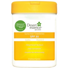 Sun Care - Desert Essence SPF 30 Sun Screen Towelettes 25 Wipes DE-039