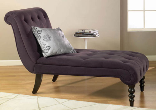 Avenue Six 200014 Curves Tufted Chaise Lounge Purple