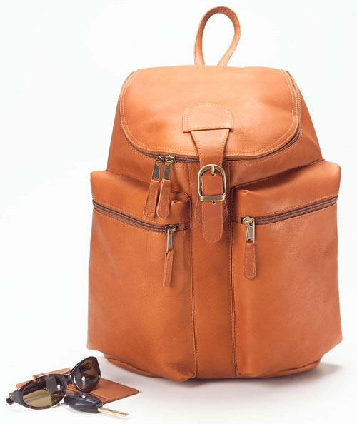 Backpack - Clava 9110 Zip Top Backpack - Vachetta Tan