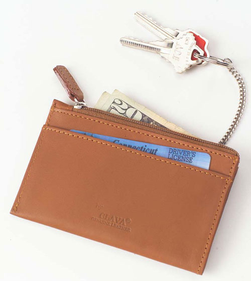 UPC 879588000081 product image for Clava 00-2282 Zip Wallet with Key Chain - Bridle Tan | upcitemdb.com