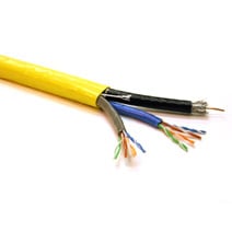 Cables To Go 43078 500ft COMPOSITE IN WALL CABLE - (1) RG6QS + (2) CAT 5E