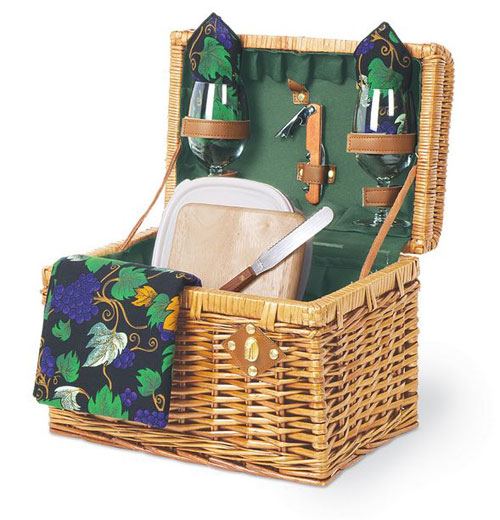 Picnic Time Napa - Green/Grapeswillow - Deluxe Wine/Cheese 215-19-123