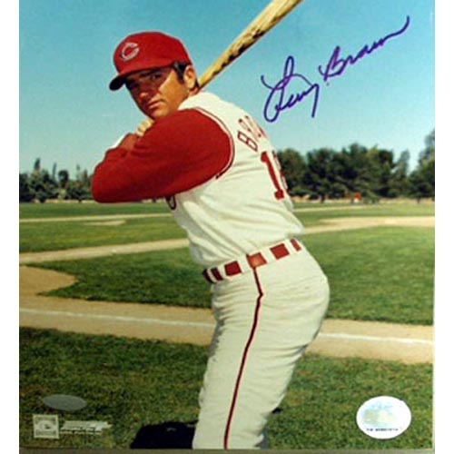 Steiner Sports BROWPHS000002 Larry Brown Autographed Posed Reds 8x10 Photograph