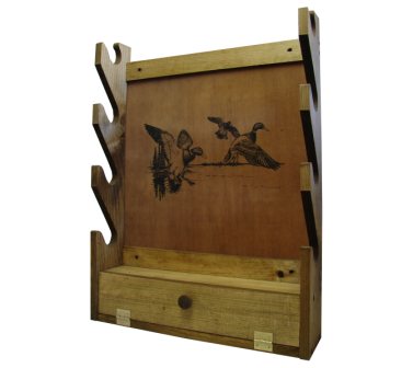 Evans Sports TC28-05 Gun Rack with Storage Compartment - Duck Imprint