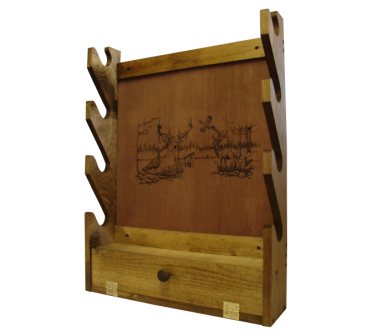 Evans Sports TC28-07 Gun Rack with Storage Compartment - Animal Collage Imprint