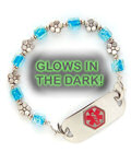 Fashion Alert Medical Jewelry B-36 Ocean Blue Bracelet