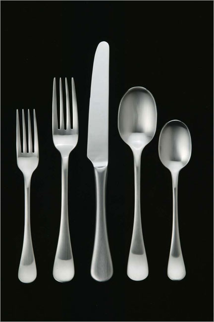 079914-36105-7 Bergen 5 Piece Place Setting -18-10 Stainless - All Satin Finish