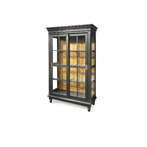 China Cabinets - International Concepts H60-81 China Cabinet - 43.75 X 17.75 X 74 Inch - Heritage Oak-Pearl