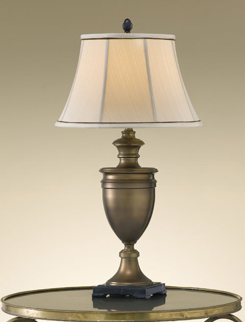 Brass Lamp - Murray Feiss 9586AB Lafayette Foundry Collection Antique Brass Table Lamp