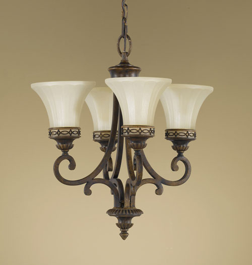 Murray Feiss F2221/4WAL Drawing Room Collection Walnut Chandelier Mini Duo