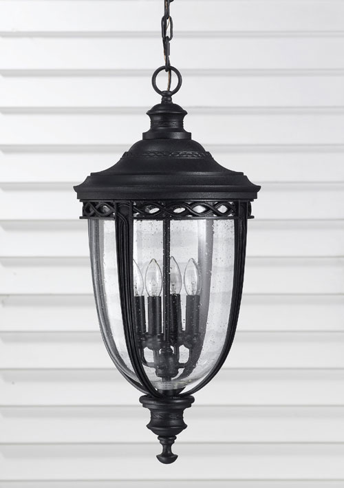 Murray Feiss OL3011BK English Bridle Collection Black Outdoor Hanging Lantern