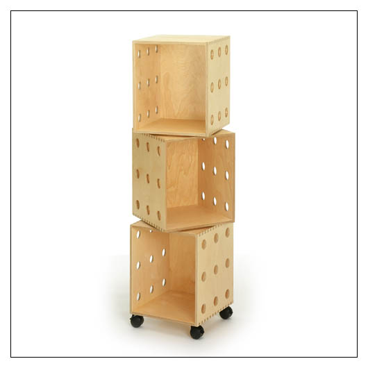Vsp4813 Perf Boxes - 3 Stack With Casters