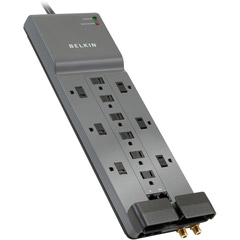 Belkin Components 12 Outlet Surge Protector Tel/modem 10ft Be112234-10