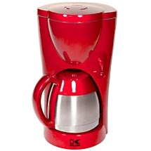 Kalorik TKM-17409 10 - 12 Cup Coffee Maker With Thermo Flask Carafe - Metallic Red