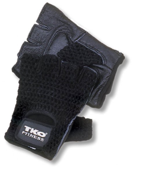 Back Workouts - TKO 300M-BK-XL Men's Mesh Back Extreme Workout Glove Black Xlarge