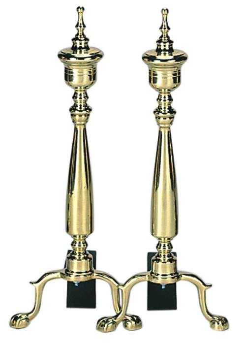Uniflame A-9126 Solid Brass Urn Andirons