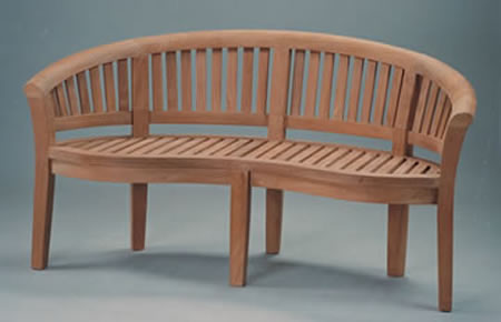 Teak Bh-005ct 5-foot Curve Bench Extra Thick Wood
