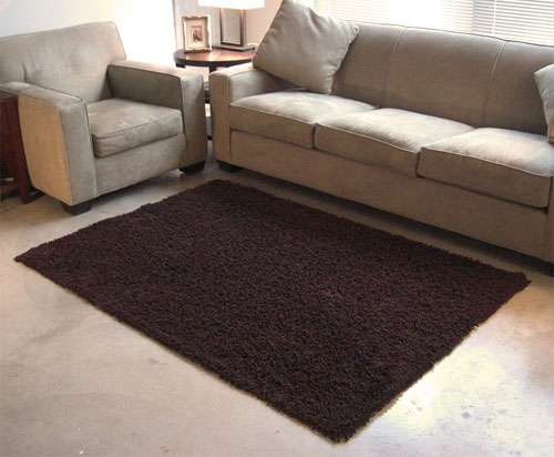Anji Mountain AMB06500058 5ft x 8ft Premium Bamboo Shag Area Rug Coffee Bean