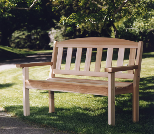All Things Cedar GB48U Western Cedar Garden Bench Red
