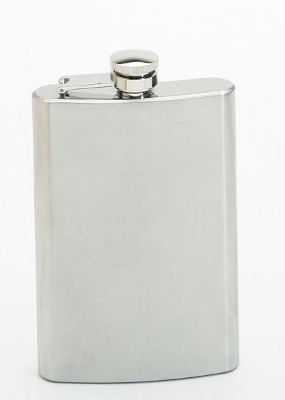 Stainless Steel 8oz Hip Flask With Screw Down Cap Ktflask8