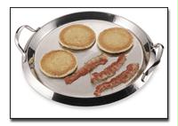 Chef S Secret By Maxam 5ply Stainless Steel Round Griddle With Seethru Glass Lid Ktgrid2