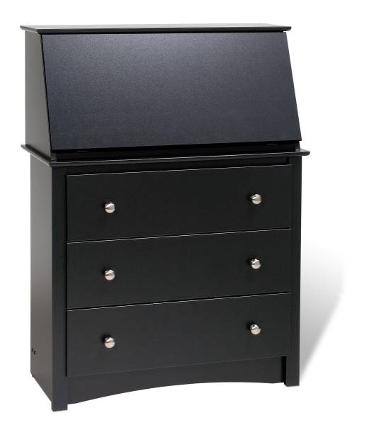 Secretary Desk - Prepac BSD-3344 Black Secretary Desk