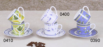 Espresso set tulip 3 oz. set-6 0410