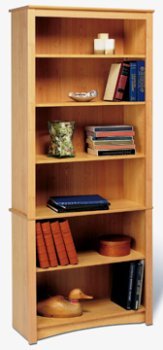Bookcase - Prepac MDL-3277 Maple 6-shelf Bookcase