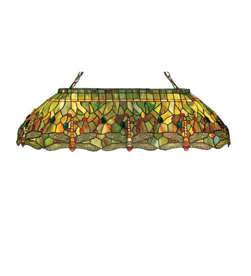 Billiard - Meyda Tiffany 26544 40 Inch L Hanginghead Dragonfly Oblong Pendant