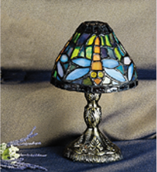 Meyda Tiffany 21230 5 Inch H Tiffany Dragonfly Micro Mini Lamp