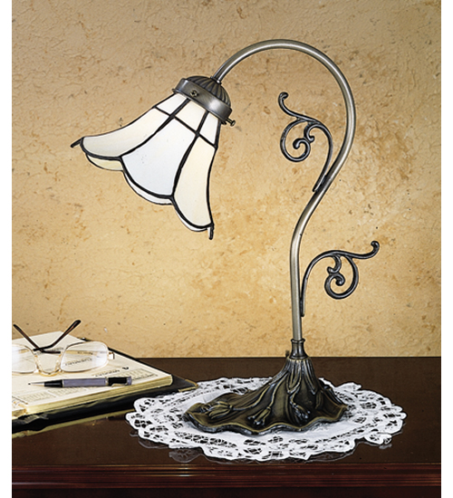 Desks - Meyda Tiffany 21924 15 Inch H Curved Tiffany Desk Lamp