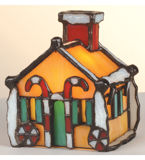 Accent Lamps - Meyda Tiffany 82175 4.5 Inch H X 4 Inch W X 3 Inch D Gingerbread House Accent Lamp