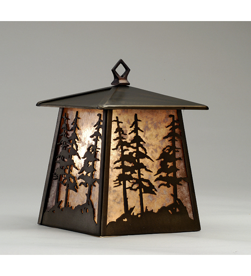 82647 7.5 Inch W Tall Pines Lantern Wall Sconce