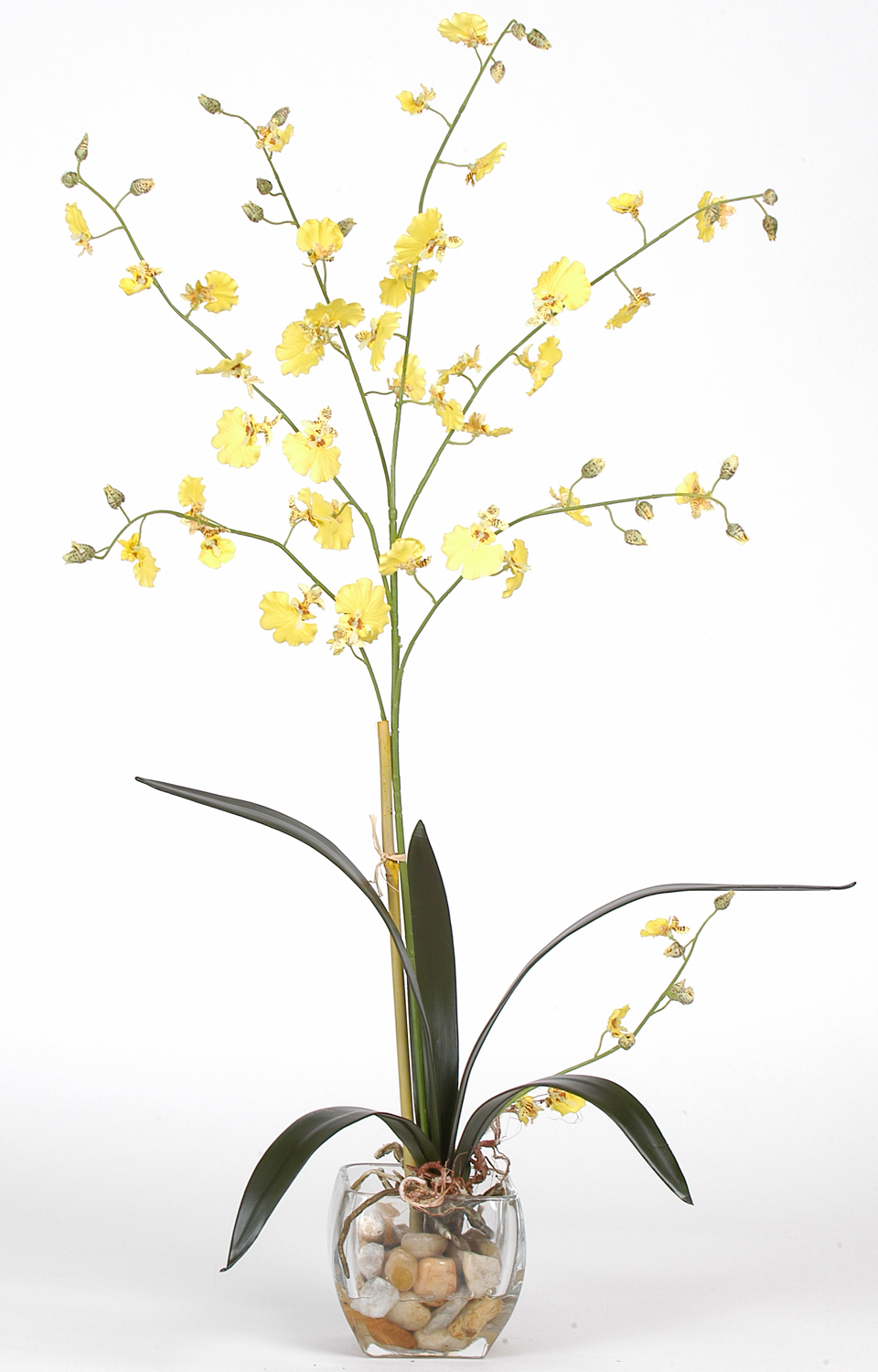 Nearly Natural 1054-I-YL Oncidium Liquid Illusion Silk Orchid Plant Yellow