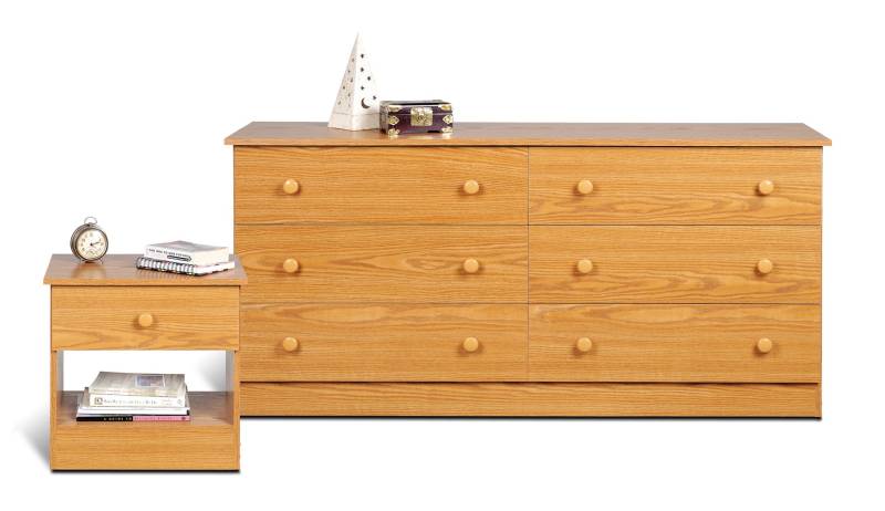Prepac OBD20201 One Drawer Casual Nightstand Oak