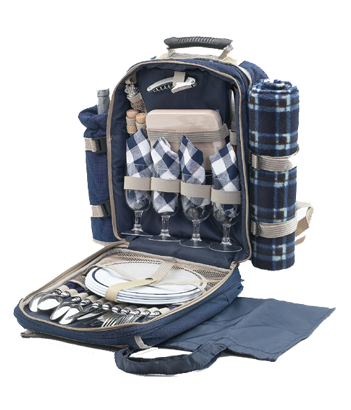 UPC 859441000137 product image for Picnic Gift 1055 Green Jazz Deluxe Four Person Picnic Pack with Blanket | upcitemdb.com