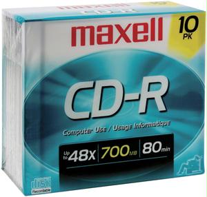 UPC 025215624964 product image for MAXELL 622860/648210 80-Minute/700 MB CD-R 622860/648210 | upcitemdb.com