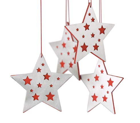 Blomus 65321 HOLIO Set of 4 Star Christmas Ornaments