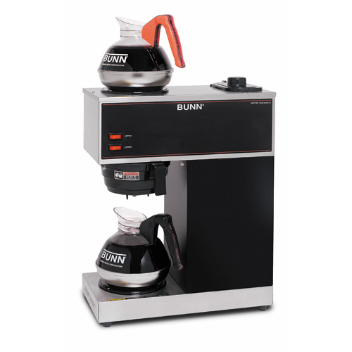 BUNN 33200.0000 Pourover Coffee Brewers with 2 Warmers VPR BLACK