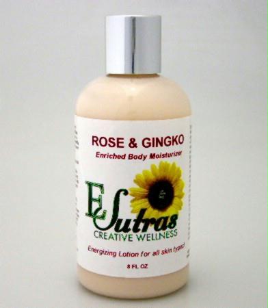 Massage Oils - ROSE And GINGKO MOISTURIZING LOTION - 8 Oz
