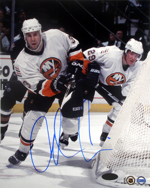 Sports Net - Steiner Sports Adrian Aucion Hand Signed Behind The Net 8X10 Photograph AUCIPHS008002