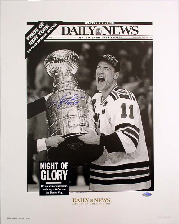 The Daily Sport - Steiner Sports Mark Messier Hand Signed ' '94 Cup' ' Replica Daily News 16x20 Photo MESSPHS016031