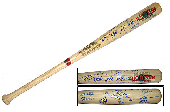 Baseball Bat - Steiner Sports 2004 Boston Red Sox Team Signed Curse Is Reversed Bat REDSBTS000009