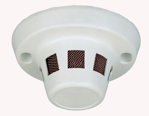 KJB C13641 SMOKE DETECTOR CAMERA SIDE VIEW B/W HARDWIRED Covert Video Equipment