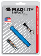 Maglite K3A116 Solitaire AAA Single Cell Flashlight in Blue (Hang Pack)