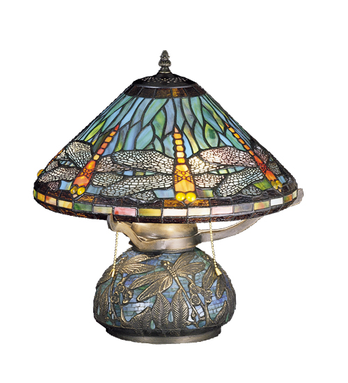 Meyda Tiffany 27159 17 Inch H Mosaic Dragonfly Table Lamp